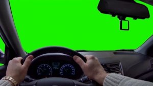 За рулем авто. Хромакей