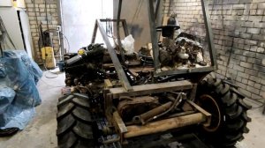 Самодельный телескопический погрузчик Перый запуск.