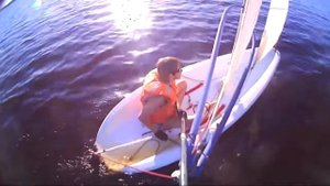 Швертбот Match 4 катание в слабый ветер.