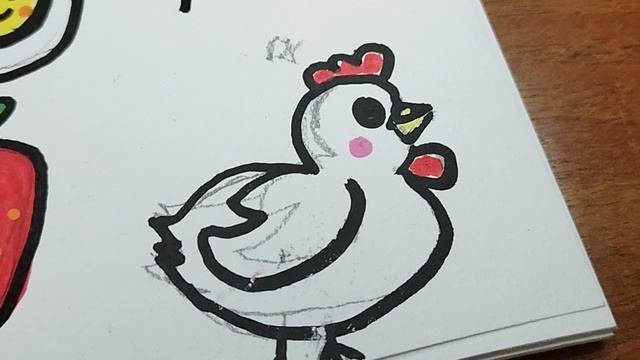 рисунок курица