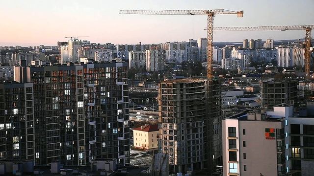 Новостройки Минска на закате солнца смотреть онлайн