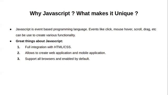 Introduction To JavaScript