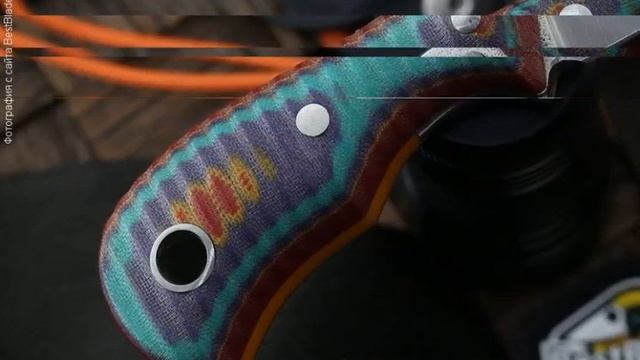 Нож РВС Двояк (N690, зелено-фиолетовая микарта, кайдекс) смотреть онлайн