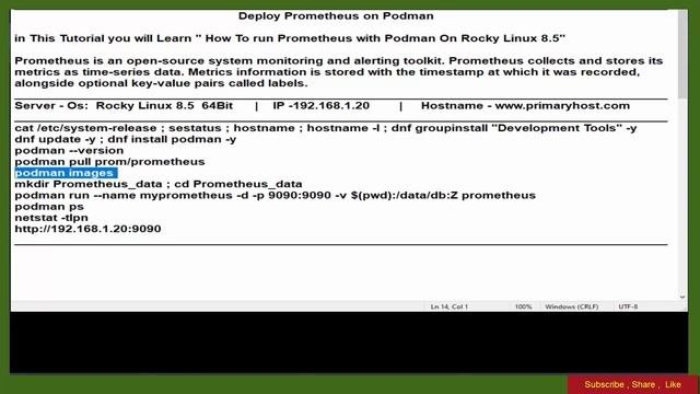 Deploy Prometheus On Podman
