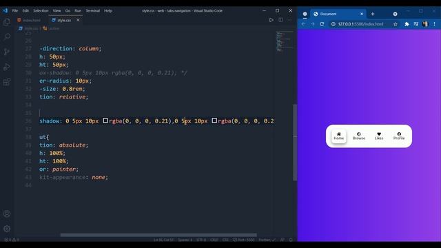 Tab Navigation using html Css and JS || #html #css #js