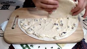 Лаваш с творогом и изюмом. Быстрый завтрак. Полезный завтрак.