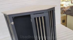 Угловая клетка вольер в квартиру для собаки