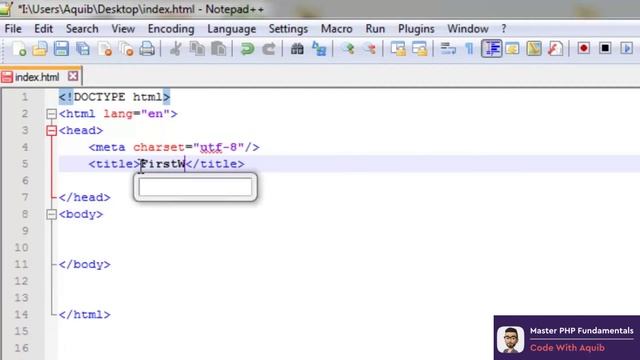 Setting up a basic webpage - Chapter 13/19 | Master PHP Fundamentals