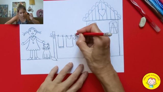 ГРЕТА И МИЗЕ ВОЗЛЕ ДОМИКА. УРОК 177 Тема: "Грета и Мизе"- цветные карандаши смотреть онлайн