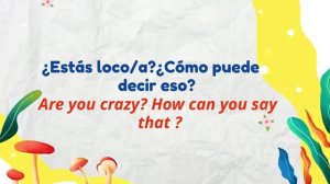 ARE YOU CRAZY? -- ¿ESTÁS LOCO?