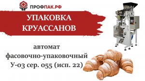 Линия упаковки круассанов пакет с проваркой боковых граней и плоским дном У-03 сер 055 (исп.22Г)