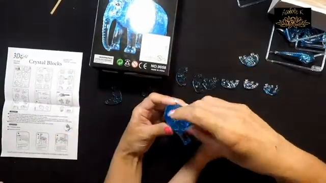 Сборка объемного пазла "голубой слон" смотреть онлайн