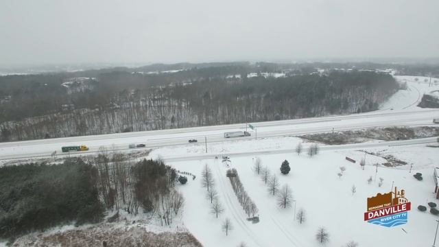 Danville, Virginia Aerial Snow Footage - River City TV смотреть онлайн