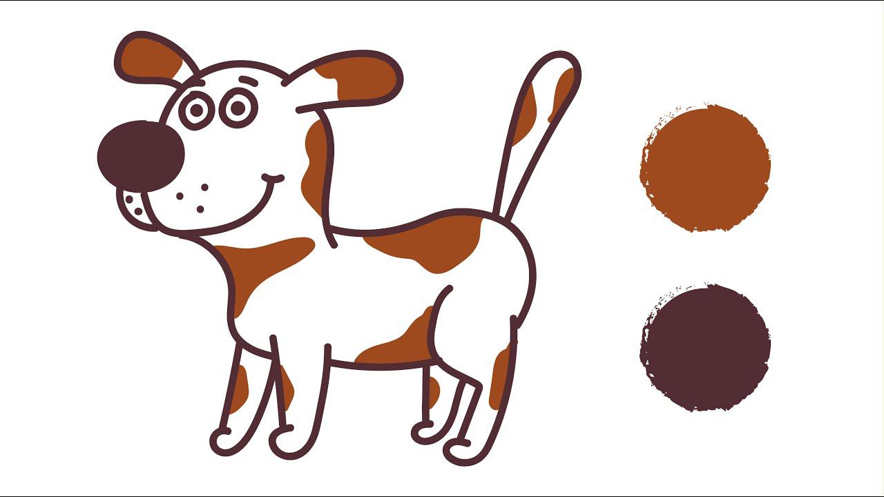 Как нарисовать ЩЕНКА / Раскраска ЩЕНОК / How to draw a PUPPY / PUPPY coloring / Краски Раскраски смотреть онлайн