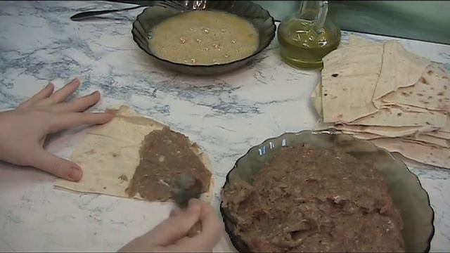 Вкусный перекус . Мясо в лаваше . смотреть онлайн