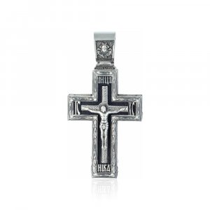 Крест из серебра "Спаси и Сохрани" (97011)