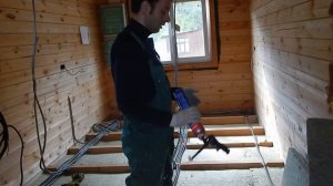 Утепление и шумоизоляция деревянного пола. 2 комната.