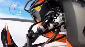 Работа рычагов подвески снегохода при езде!