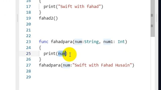 Tutorial 09: Function in Swift | User Define Functions in Swift |Void Return Type Parameter in Swif