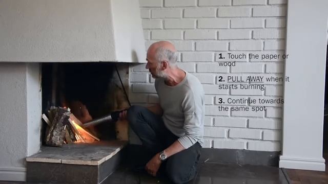 Розжиг камина при помощи электрического фена LOOFTLIGHTER® смотреть онлайн