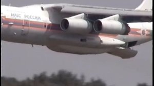 Ил-76 RA-76845 сброс воды Домодедово 2002