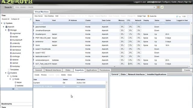 How to create a VM Snapshot in oVirt смотреть онлайн