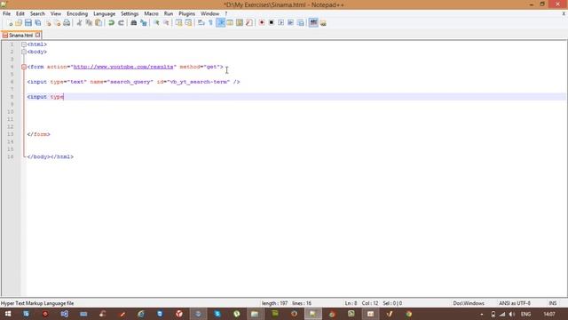 HTML5 Lesson-23. HTML Youtube Search Box