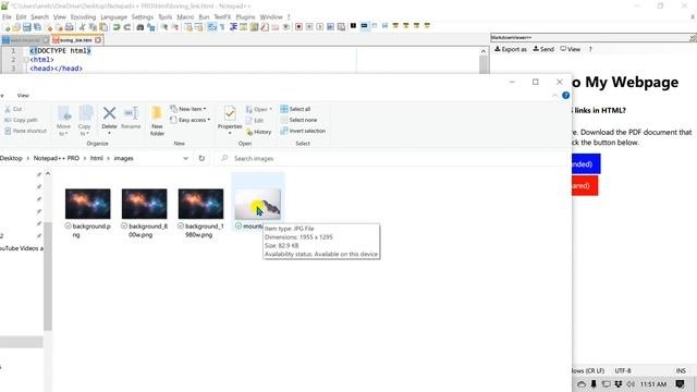 How To Style Link With HTML And CSS In Notepad++: HTML Tutorials