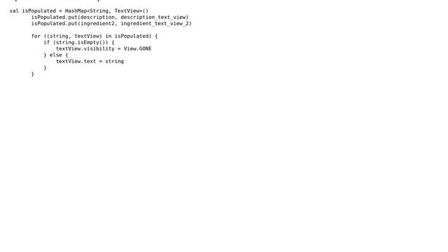 Code Review: Loop to check isNullOrEmpty then setVisibility & setText смотреть онлайн