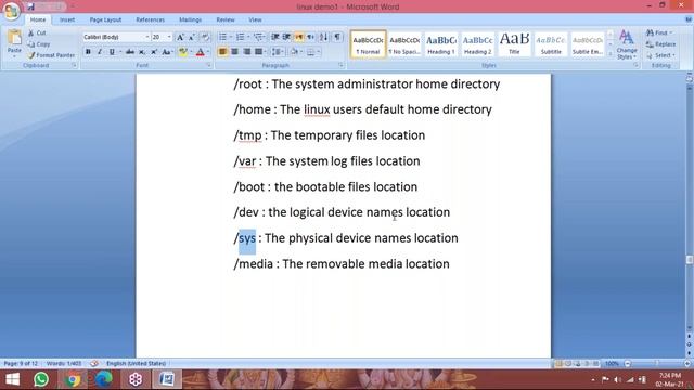 LINUX Administration tutorials || Demo - 2 || by Mr. Srinivas On 02-03-2021 @7PM IST