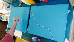 Картина ФЕНОМ.в технике Акриловая заливка, жидким акрилом. Acrylic Fluid Pouring. Fluid Art,