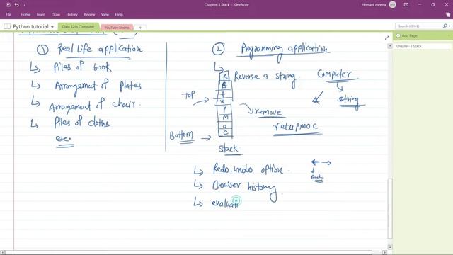 Class 12 Computer Science Chapter 3 Stack (Part-01) || Class 12 Computer science python