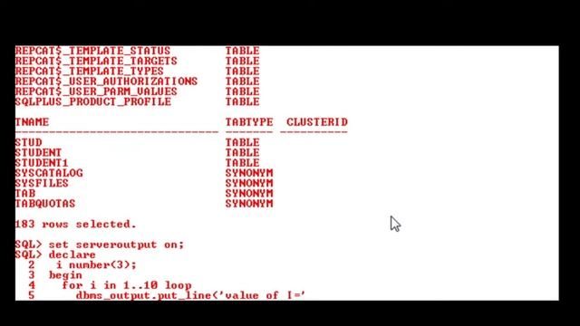 18.DBMS | For loop in PL SQL with Example