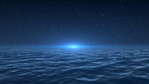 Ночное небо и Океан Футаж для видео монтажа