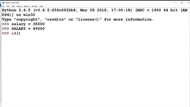 Python programming Identifier