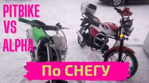 Мопед Альфа 110 против Питбака Рейсер 125. Зимой