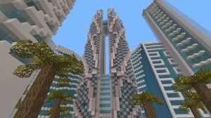 DUBAI city in minecraft...   ( built with NO MODS !!!!!!!! )