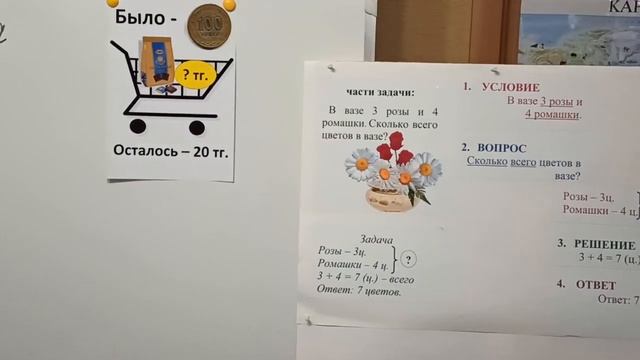 Математика 1 класс Простая задача про покупки Ким Е О , учитель начальных классов смотреть онлайн