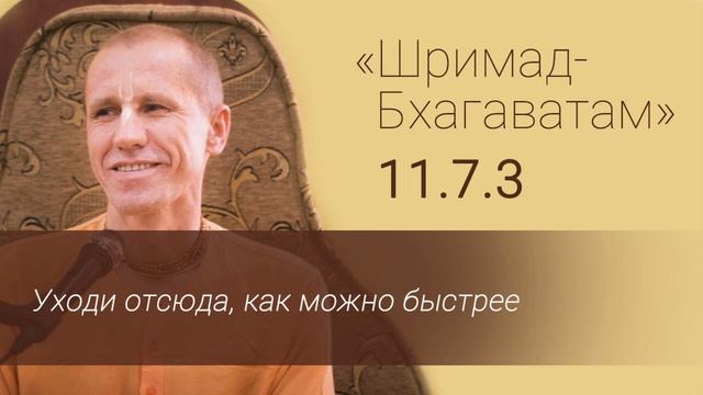 ШБ 11.7.3 Уходи отсюда как можно быстрее. Е.М. Нанда Бихари прабху. смотреть онлайн