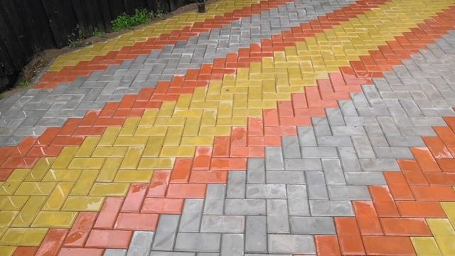 Укладка брусчатки "кирпич гладкий" г. Тара. Омская область. смотреть онлайн