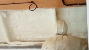 Напыление ппу утеплителя на потолок