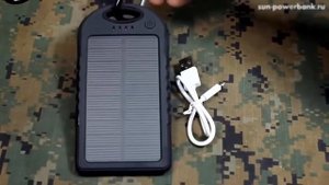 Солнечное зарядное устройство Power Bank 5000mAh