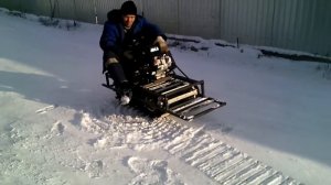 Конструируем снегоход-палочник.