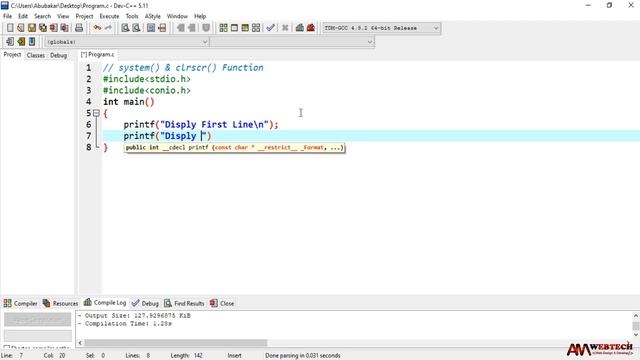 system("pause") & system("cls") in c Language | system pause and system cls in c LEC #37| am webtec смотреть онлайн