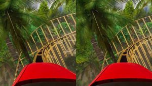 ANAGLYPH 3D video | Roller coaster dinosaur t-rex video for 3D GLASSES RED CYAN | #5