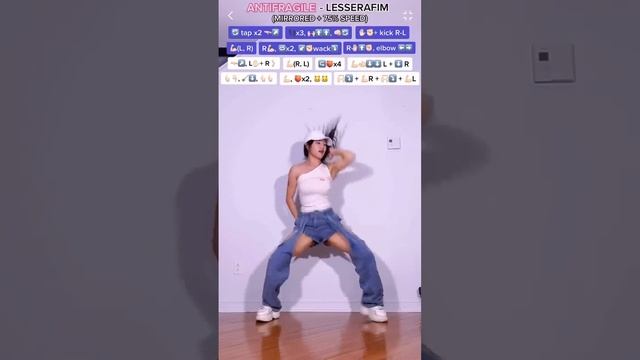 [XTINE] LE SSERAFIM (르세라핌) - 'ANTIFRAGILE' Dance Tutorial (Mirrored + 75% speed)