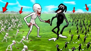 МУЛЬТЯШНЫЙ ПЕС ПРОТИВ СКРОМНИКА! ТОЛПА SCP 096 АТАКУЕТ МУЛЬТЯШНОГО ПСА! БИТВА SCP В Garry`s Mod