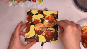 Акрил + мастихин. Пишем осенние яблоки. Урок живописи акрилом.