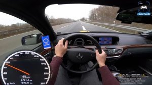 Mercedes S63 AMG W221 TOP SPEED on AUTOBAHN 189MPH/302KMH by AutoTopNL