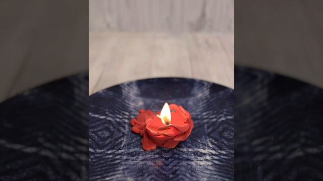 Свеча роза из воска, тайм лапс